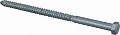 Value Collection - 3/8" Screw, 7" Length Under Head, Steel, Hex Head Lag Screw - Zinc Plated, Grade 2 - Caliber Tooling