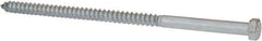 Value Collection - 3/8" Screw, 8" Length Under Head, Steel, Hex Head Lag Screw - Zinc Plated, Grade 2 - Caliber Tooling