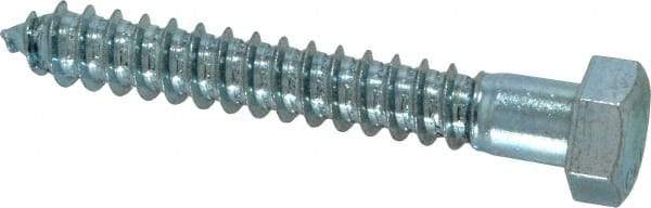 Value Collection - 1/2" Screw, 3-1/2" Length Under Head, Steel, Hex Head Lag Screw - Zinc Plated, Grade 2 - Caliber Tooling