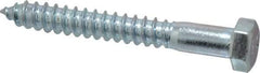 Value Collection - 1/2" Screw, 4" Length Under Head, Steel, Hex Head Lag Screw - Zinc Plated, Grade 2 - Caliber Tooling