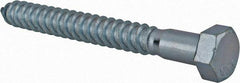 Value Collection - 1/2" Screw, 4-1/2" Length Under Head, Steel, Hex Head Lag Screw - Zinc Plated, Grade 2 - Caliber Tooling