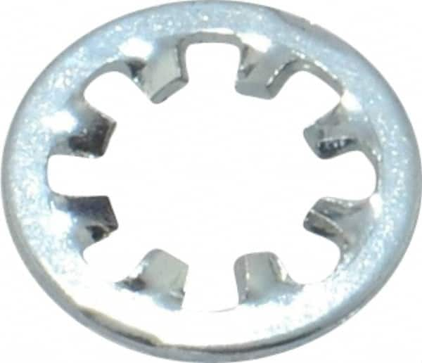 Value Collection - #8 Screw, 0.176" ID, Steel Internal Tooth Lock Washer - 0.34" OD, Zinc-Plated, Grade 2 - Caliber Tooling