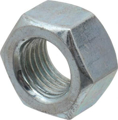 Value Collection - 7/16-20 UNF Steel Right Hand Hex Nut - 11/16" Across Flats, 3/8" High, Zinc-Plated Finish - Caliber Tooling