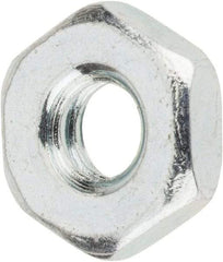 Value Collection - #10-24 UNC Steel Right Hand Machine Screw Hex Nut - 3/8" Across Flats, 1/8" High, Zinc-Plated Finish - Caliber Tooling