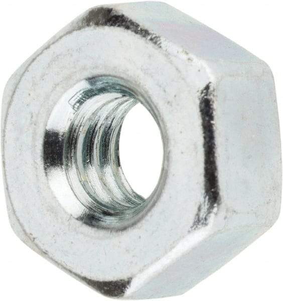 Value Collection - 1/4-20 UNC Steel Right Hand Heavy Hex Nut - 1/2" Across Flats, 0.2344" High, Zinc-Plated Finish - Caliber Tooling