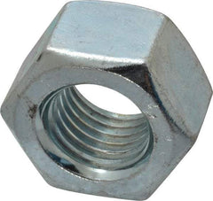 Value Collection - 1-8 UNC Steel Right Hand Heavy Hex Nut - 1-5/8" Across Flats, 0.9844" High, Zinc-Plated Finish - Caliber Tooling