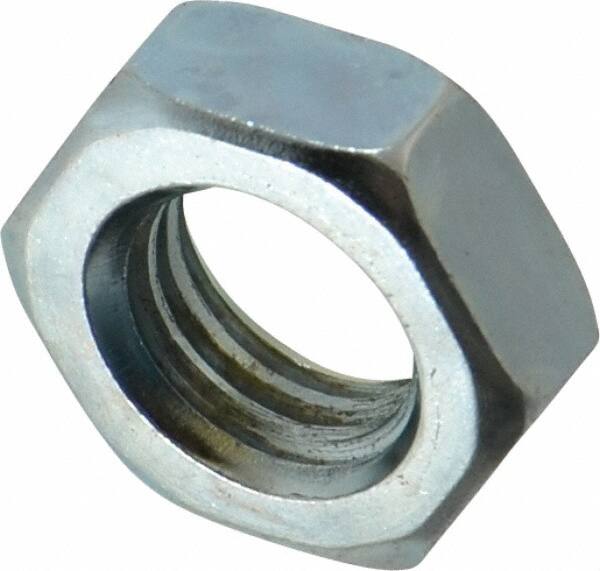 Value Collection - 9/16-12 UNC Steel Right Hand Hex Jam Nut - 7/16" Across Flats, 5/16" High, Zinc-Plated Finish - Caliber Tooling