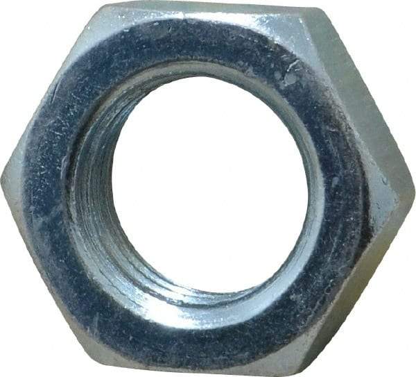 Value Collection - 1-8 UNC Steel Right Hand Hex Jam Nut - 1-1/2" Across Flats, 0.5469" High, Zinc-Plated Finish - Caliber Tooling