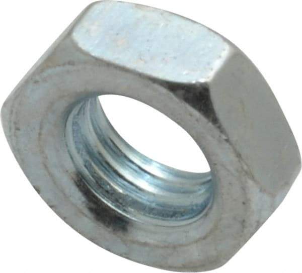 Value Collection - 5/16-24 UNF Steel Right Hand Hex Jam Nut - 1/2" Across Flats, 3/16" High, Zinc-Plated Finish - Caliber Tooling