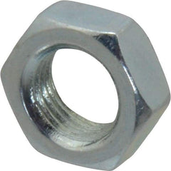 Value Collection - 3/8-24 UNF Steel Right Hand Hex Jam Nut - 9/16" Across Flats, 0.2188" High, Zinc-Plated Finish - Caliber Tooling