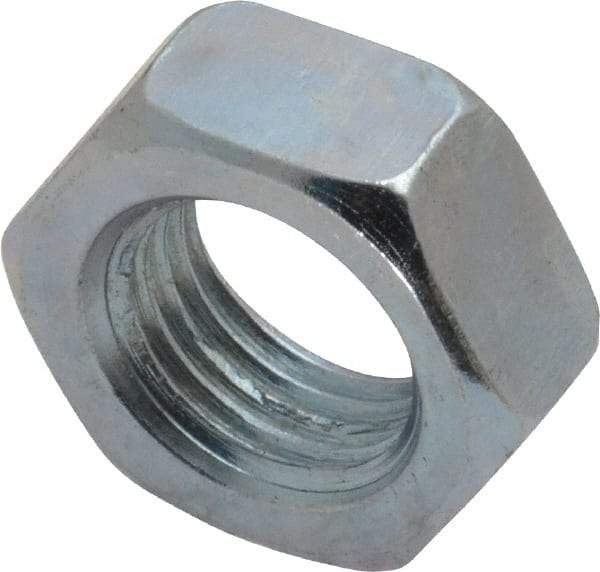 Value Collection - 1/2-20 UNF Steel Right Hand Hex Jam Nut - 3/4" Across Flats, 5/16" High, Zinc-Plated Finish - Caliber Tooling