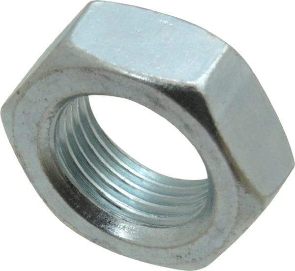 Value Collection - 3/4-16 UNF Steel Right Hand Hex Jam Nut - 1-1/8" Across Flats, 0.4219" High, Zinc-Plated Finish - Caliber Tooling