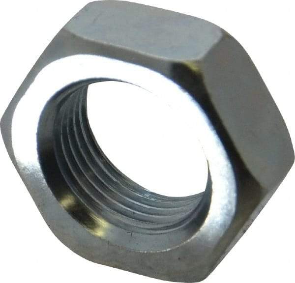 Value Collection - 7/8-14 UN Steel Right Hand Hex Jam Nut - 1-5/16" Across Flats, 31/64" High, Zinc-Plated Finish - Caliber Tooling