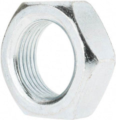 Value Collection - 1-14 UNF Steel Right Hand Hex Jam Nut - 1-1/2" Across Flats, 0.5469" High, Zinc-Plated Finish - Caliber Tooling