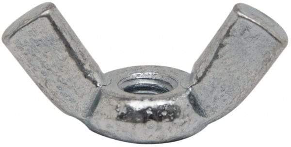 Value Collection - #8-32 UNC, Zinc Plated, Steel Standard Wing Nut - 0.91" Wing Span, 0.47" Wing Span - Caliber Tooling