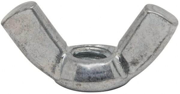 Value Collection - 1/4-20 UNC, Zinc Plated, Steel Standard Wing Nut - 1.1" Wing Span, 0.57" Wing Span - Caliber Tooling