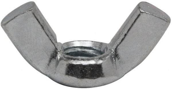 Value Collection - 5/16-18 UNC, Zinc Plated, Steel Standard Wing Nut - 1-1/4" Wing Span, 0.66" Wing Span - Caliber Tooling