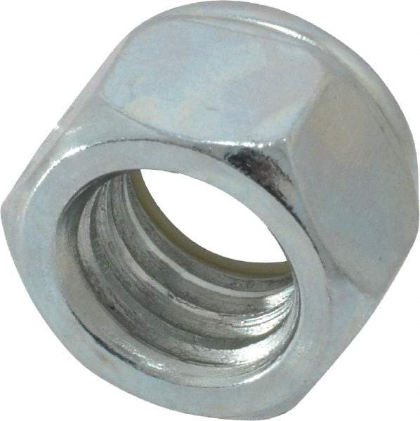 Value Collection - 7/16-14 UNC Grade 2 Hex Lock Nut with Nylon Insert - 11/16" Width Across Flats, 15/32" High, Zinc-Plated Finish - Caliber Tooling