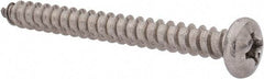 Value Collection - #14 Pan Head Phillips Sheet Metal Screw - Stainless Steel, 2-1/2" Length Under Head, Grade 18-8 - Caliber Tooling