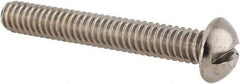 Value Collection - 1/4-20 UNC, 1-3/4" Length Under Head Slotted Drive Machine Screw - Round Head, Grade 18-8 Stainless Steel, Uncoated, Without Washer - Caliber Tooling