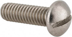 Value Collection - 5/16-18 UNC, 1" Length Under Head Slotted Drive Machine Screw - Round Head, Grade 18-8 Stainless Steel, Uncoated, Without Washer - Caliber Tooling