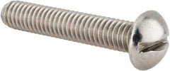 Value Collection - 5/16-18 UNC, 1-3/4" Length Under Head Slotted Drive Machine Screw - Round Head, Grade 18-8 Stainless Steel, Uncoated, Without Washer - Caliber Tooling