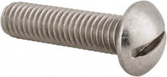 Value Collection - 3/8-16 UNC, 1-1/2" Length Under Head Slotted Drive Machine Screw - Round Head, Grade 18-8 Stainless Steel, Uncoated, Without Washer - Caliber Tooling