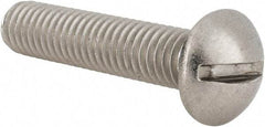 Value Collection - 3/8-16 UNC, 1-3/4" Length Under Head Slotted Drive Machine Screw - Round Head, Grade 18-8 Stainless Steel, Uncoated, Without Washer - Caliber Tooling