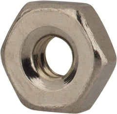 Value Collection - #4-40 UNC Stainless Steel Right Hand Machine Screw Hex Nut - 1/4" Across Flats, 3/32" High, Uncoated - Caliber Tooling