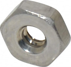 Value Collection - #6-32 UNC Stainless Steel Right Hand Machine Screw Hex Nut - 5/16" Across Flats, 7/64" High, Uncoated - Caliber Tooling