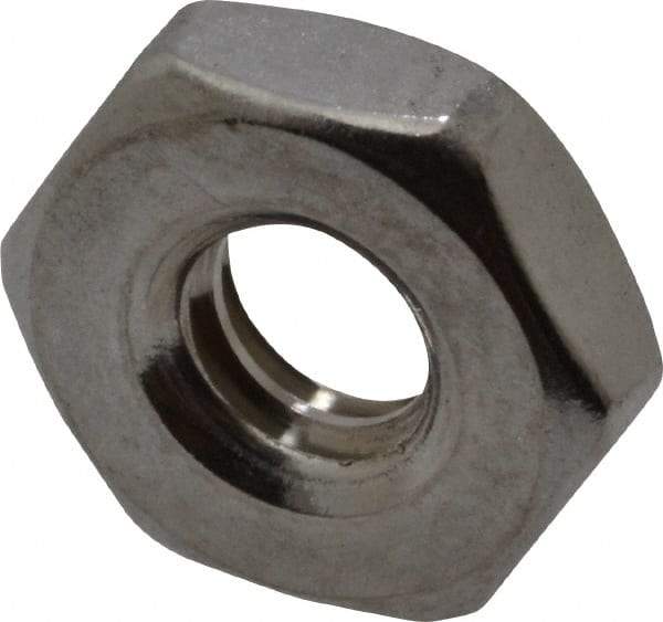 Value Collection - #10-24 UNC Stainless Steel Right Hand Machine Screw Hex Nut - 3/8" Across Flats, 1/8" High, Uncoated - Caliber Tooling