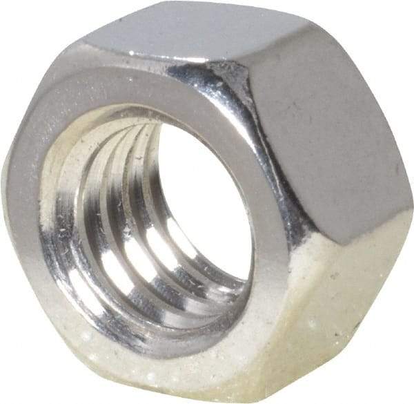 Value Collection - 3/8-16 UNC Stainless Steel Right Hand Hex Nut - 9/16" Across Flats, 21/64" High, Uncoated - Caliber Tooling