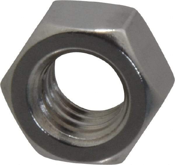 Value Collection - 7/16-14 UNC Stainless Steel Right Hand Hex Nut - 11/16" Across Flats, 3/8" High, Uncoated - Caliber Tooling