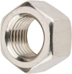 Value Collection - 3/8-24 UNF Stainless Steel Right Hand Hex Nut - 9/16" Across Flats, 21/64" High, Uncoated - Caliber Tooling