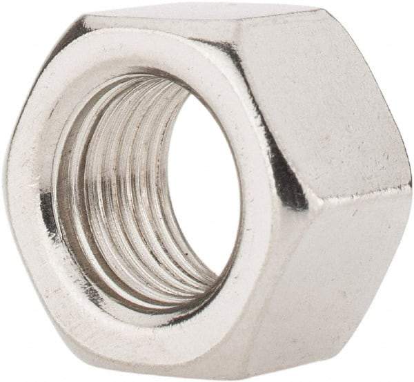 Value Collection - 1/2-20 UNF Stainless Steel Right Hand Hex Nut - 3/4" Across Flats, 7/16" High, Uncoated - Caliber Tooling