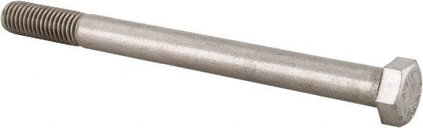 Value Collection - 1/2-13 UNC, 6" Length Under Head Hex Head Cap Screw - Grade 18-8 Stainless Steel, Uncoated, 3/4" Hex - Caliber Tooling