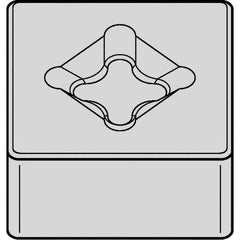 Kennametal - SNGX454 T0820 Grade KYK10 Ceramic Turning Insert - 90° Square, 1/2" Inscr Circle, 5/16" Thick, 1/16" Corner Radius - Caliber Tooling