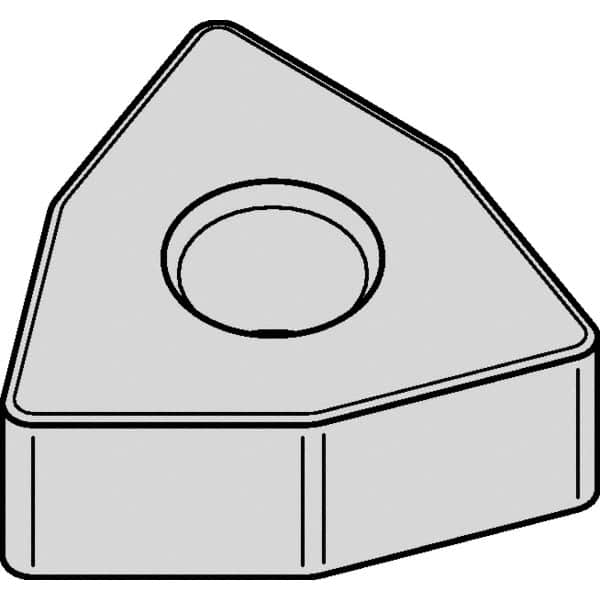 Kennametal - WNGA433 T0820 Grade KYK25 Ceramic Turning Insert - 80° Trigon, 1/2" Inscr Circle, 3/16" Thick, 3/64" Corner Radius - Caliber Tooling