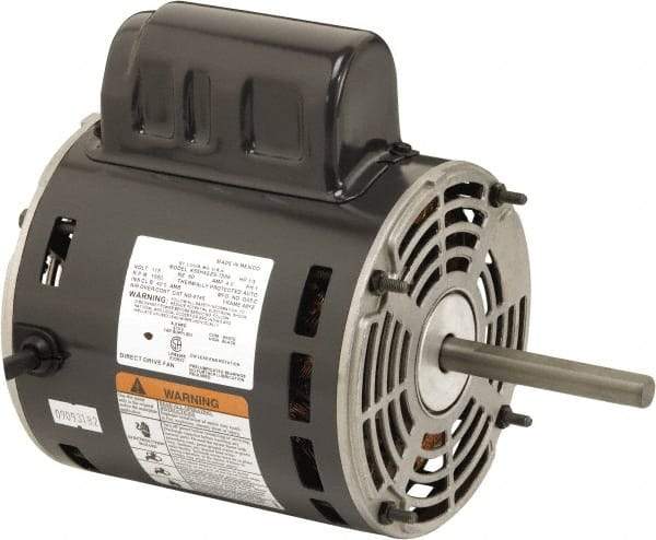 US Motors - 1/3 hp, ODP Enclosure, Auto Thermal Protection, 1,650 RPM, 115 Volt, 60 Hz, Industrial Electric AC/DC Motor - Size 48 Frame, Stud Mount, 1 Speed, Ball Bearings, 4.0 Full Load Amps, B Class Insulation, CW Lead End - Caliber Tooling