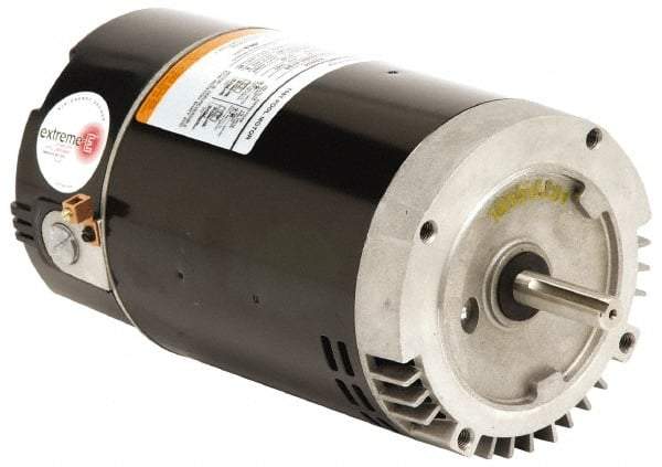 US Motors - 1.5 hp, ODP Enclosure, Auto Thermal Protection, 3,450 RPM, 115/230 Volt, 60 Hz, Industrial Electric AC/DC Motor - C-Face Mount, 1 Speed, Ball Bearings, B Class Insulation, CW Lead End - Caliber Tooling