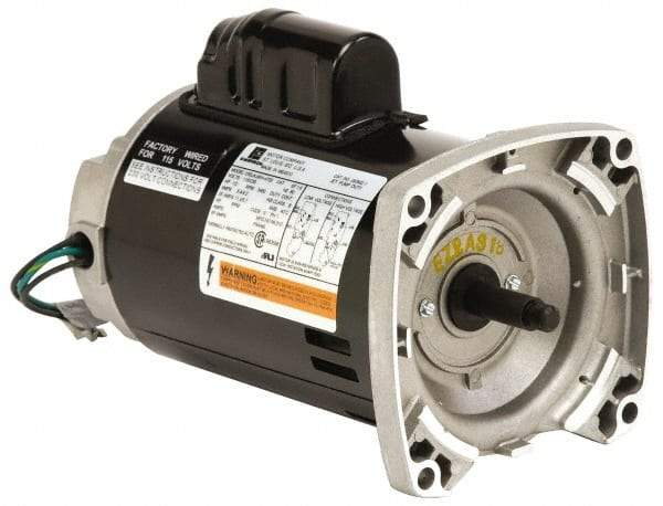 US Motors - 1.5 hp, ODP Enclosure, Auto Thermal Protection, 3,450 RPM, 115/230 Volt, 60 Hz, Industrial Electric AC/DC Motor - Size 56 Frame, Square Flange Mount, 1 Speed, Ball Bearings, 14.4/7.2 Full Load Amps, B Class Insulation, CCW Drive End - Caliber Tooling