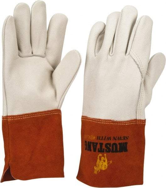 MCR Safety - Size M Unlined Leather Welding Glove - Wing Thumb - Caliber Tooling