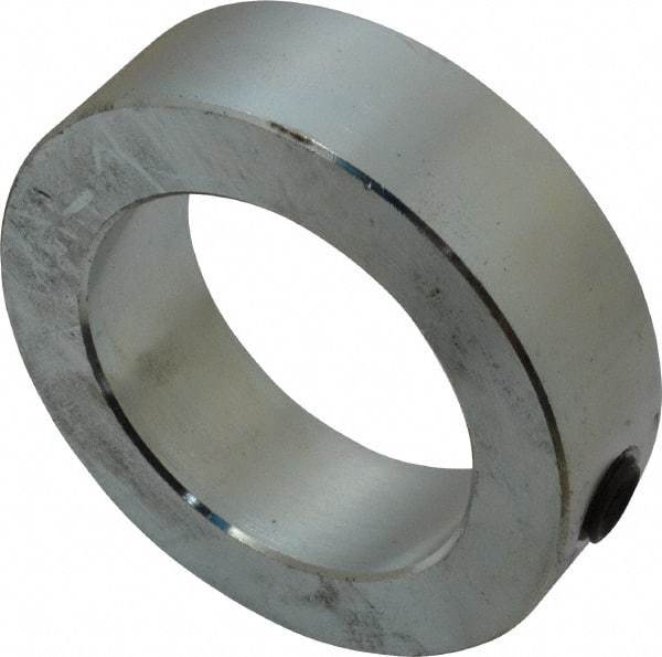 Climax Metal Products - 2-3/16" Bore, Steel, Set Screw Shaft Collar - 3-1/4" Outside Diam, 15/16" Wide - Caliber Tooling