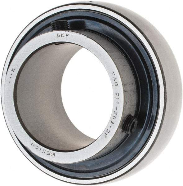 SKF - 2-3/16" ID x 3-15/16" OD, 7,540 Lb Dynamic Capacity, Insert Bearing Insert Bearing - 63/64" Race Width, 6,520 Lb Static Capacity - Caliber Tooling