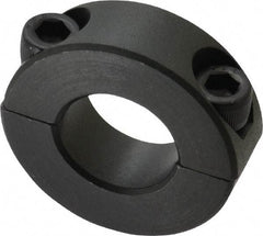 Made in USA - 3/4" Bore, Steel, Two Piece Shaft Collar - 1-1/2" Outside Diam, 1/2" Wide - Caliber Tooling