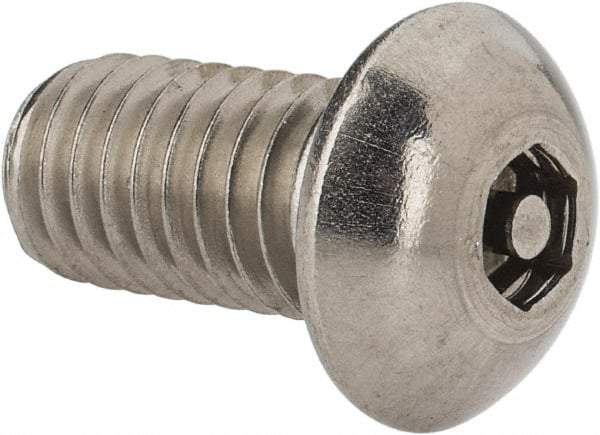 Value Collection - 3/8-16 UNC Pin In Hex Socket Drive, Button Screw - Grade 18-8 Stainless Steel, Uncoated, 3/4" Length Under Head - Caliber Tooling