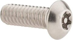 Value Collection - 1/4-20 UNC Pin In Torx Drive, Button Screw - Grade 18-8 Stainless Steel, Uncoated, 3/4" Length Under Head - Caliber Tooling