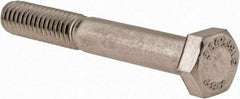 Value Collection - 5/16-18 UNC, 2-1/4" Length Under Head Hex Head Cap Screw - Partially Threaded, Grade 316 Stainless Steel, Uncoated, 1/2" Hex - Caliber Tooling