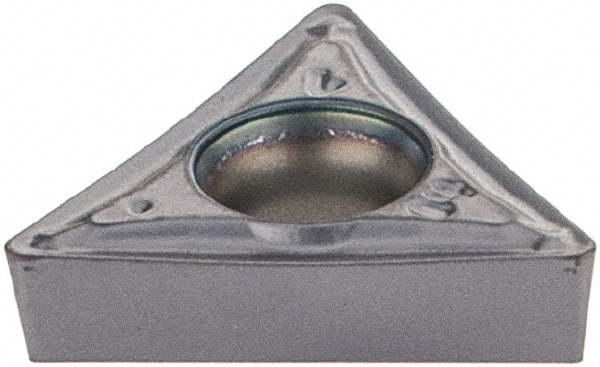 Iscar - TCMT2-1 SM Grade IC908 Carbide Turning Insert - TiAlN Finish, 60° Triangle, 1/4" Inscr Circle, 3/32" Thick, 1/64" Corner Radius - Caliber Tooling