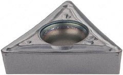 Iscar - TCMT2-1 SM Grade IC908 Carbide Turning Insert - TiAlN Finish, 60° Triangle, 1/4" Inscr Circle, 3/32" Thick, 1/64" Corner Radius - Caliber Tooling